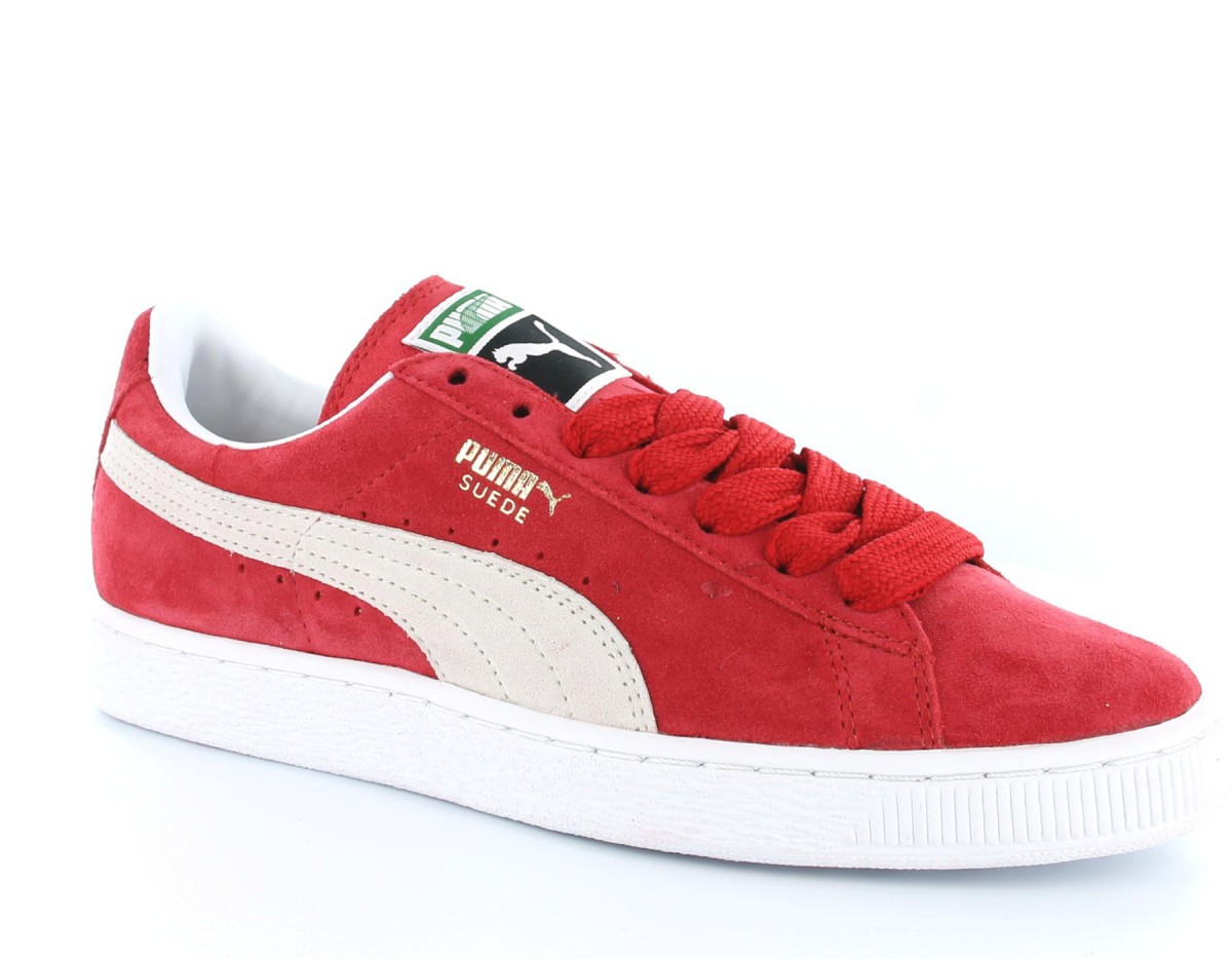 puma suede rouge et blanc