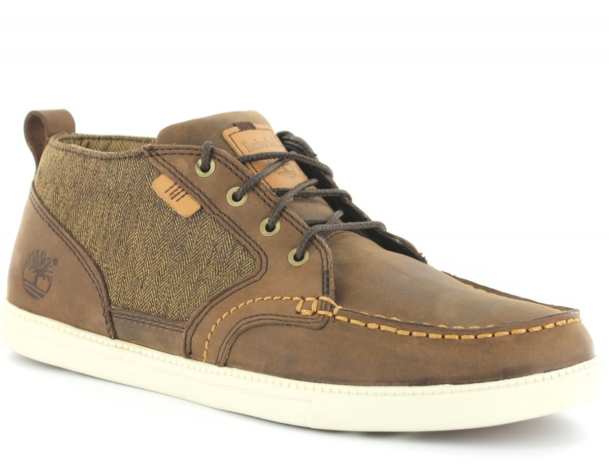 Timberland Newmarket Chukka Moc Toe Textile MARRON