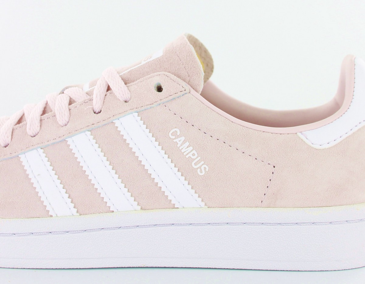 Adidas Campus Rose pastel blanc