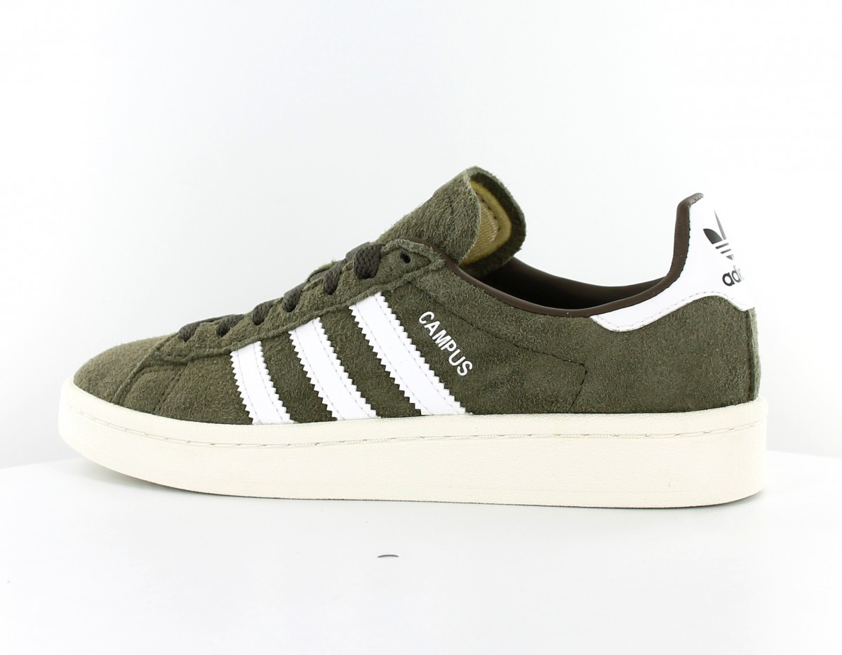 Adidas Campus vert kaki blanc