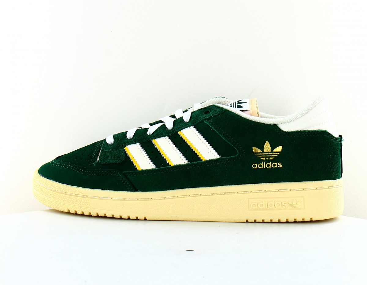 Adidas Centennial 85 low suede vert blanc jaune beige