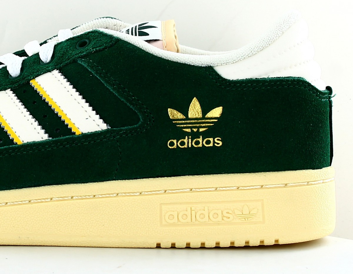 Adidas Centennial 85 low suede vert blanc jaune beige