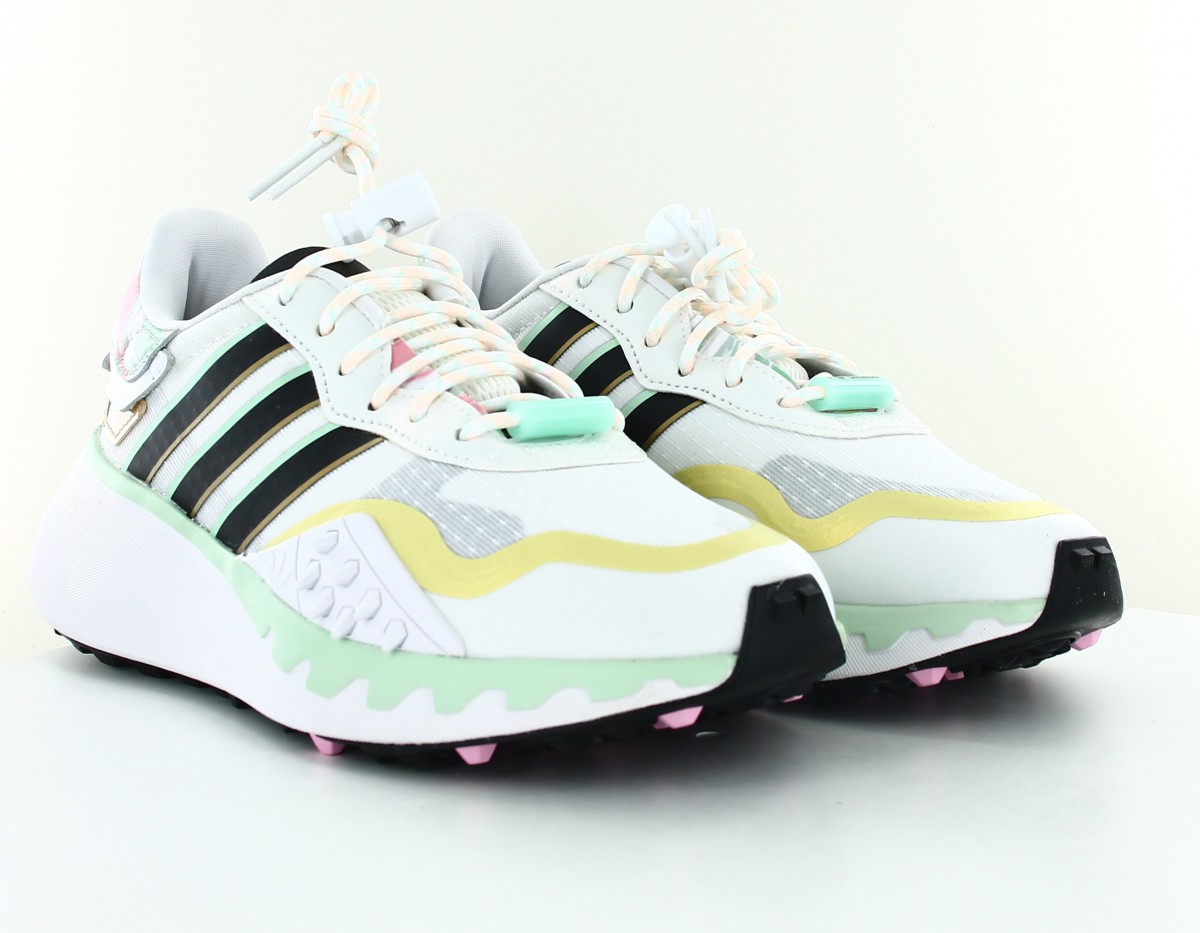 Adidas Choigo blanc noir or vert pastel