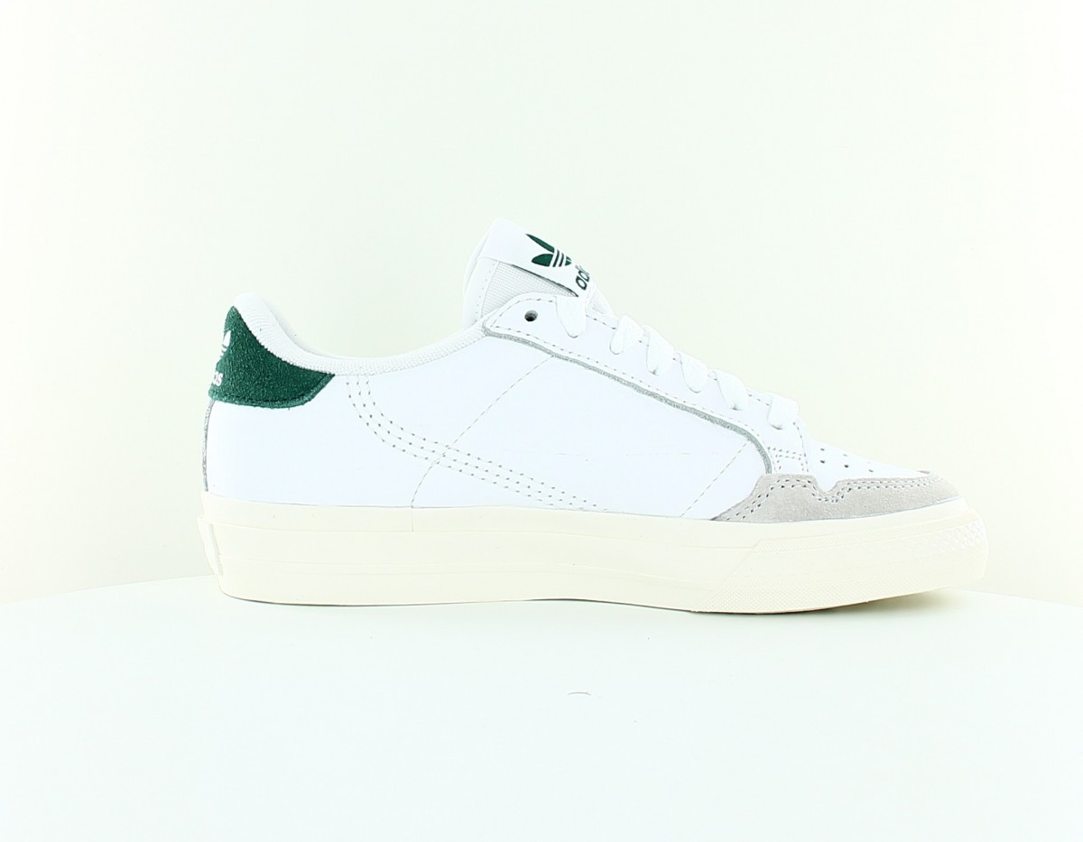 Adidas Continental vulc cuir blanc vert