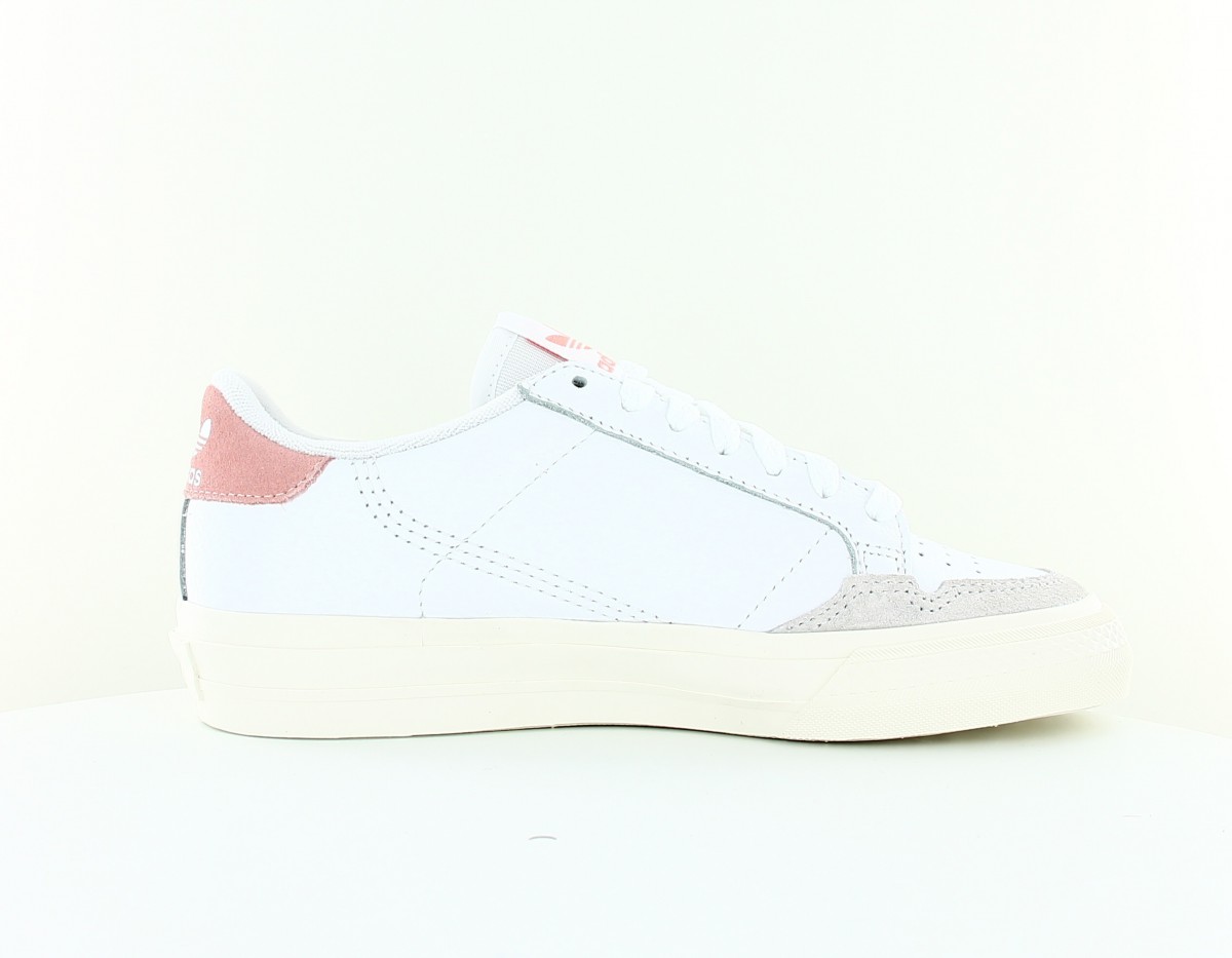 Adidas Continental vulc cuir blanc rose