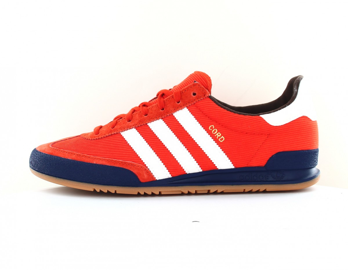 Adidas Cord orange blanc bleu marine gomme