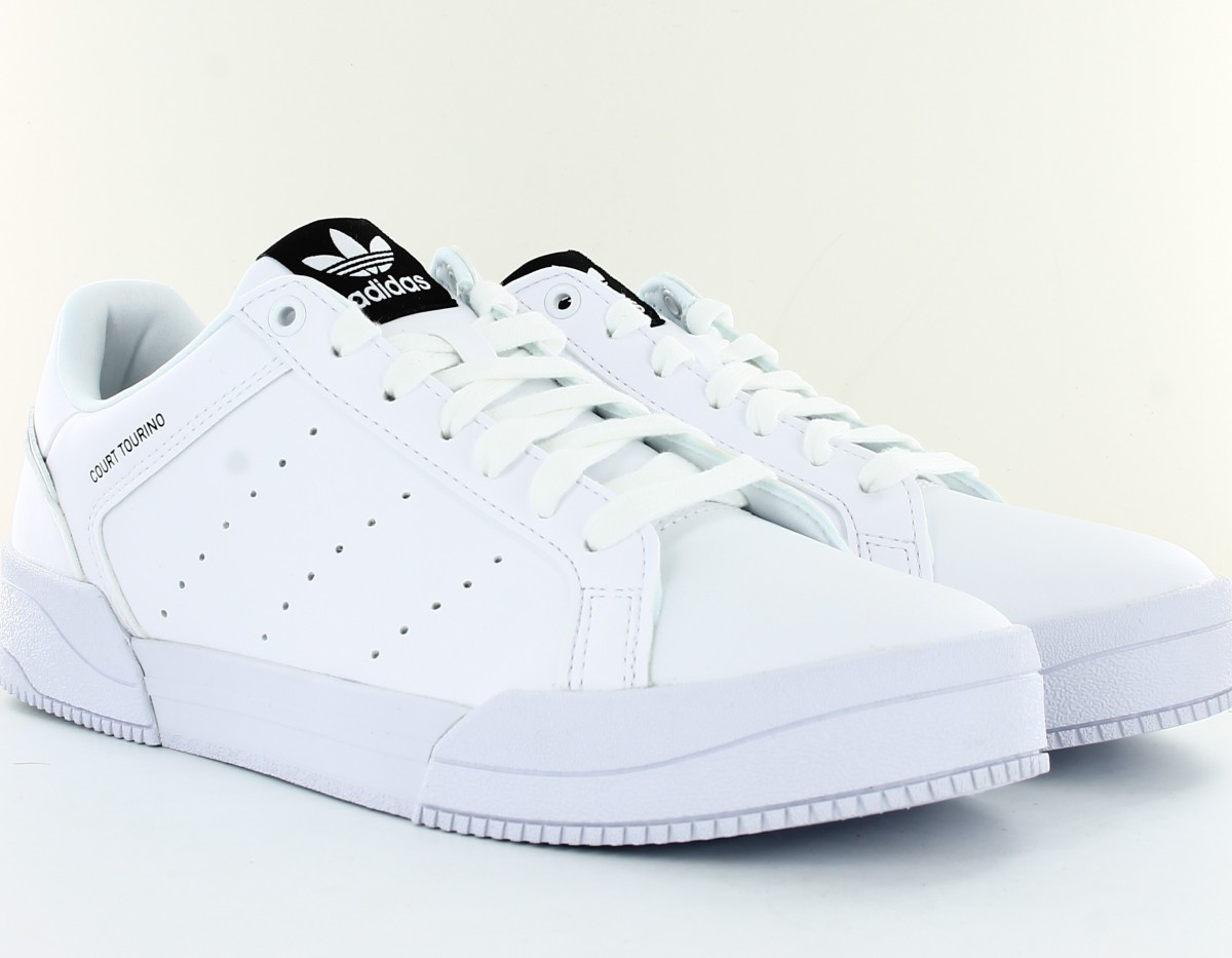 Adidas Court tourino blanc noir