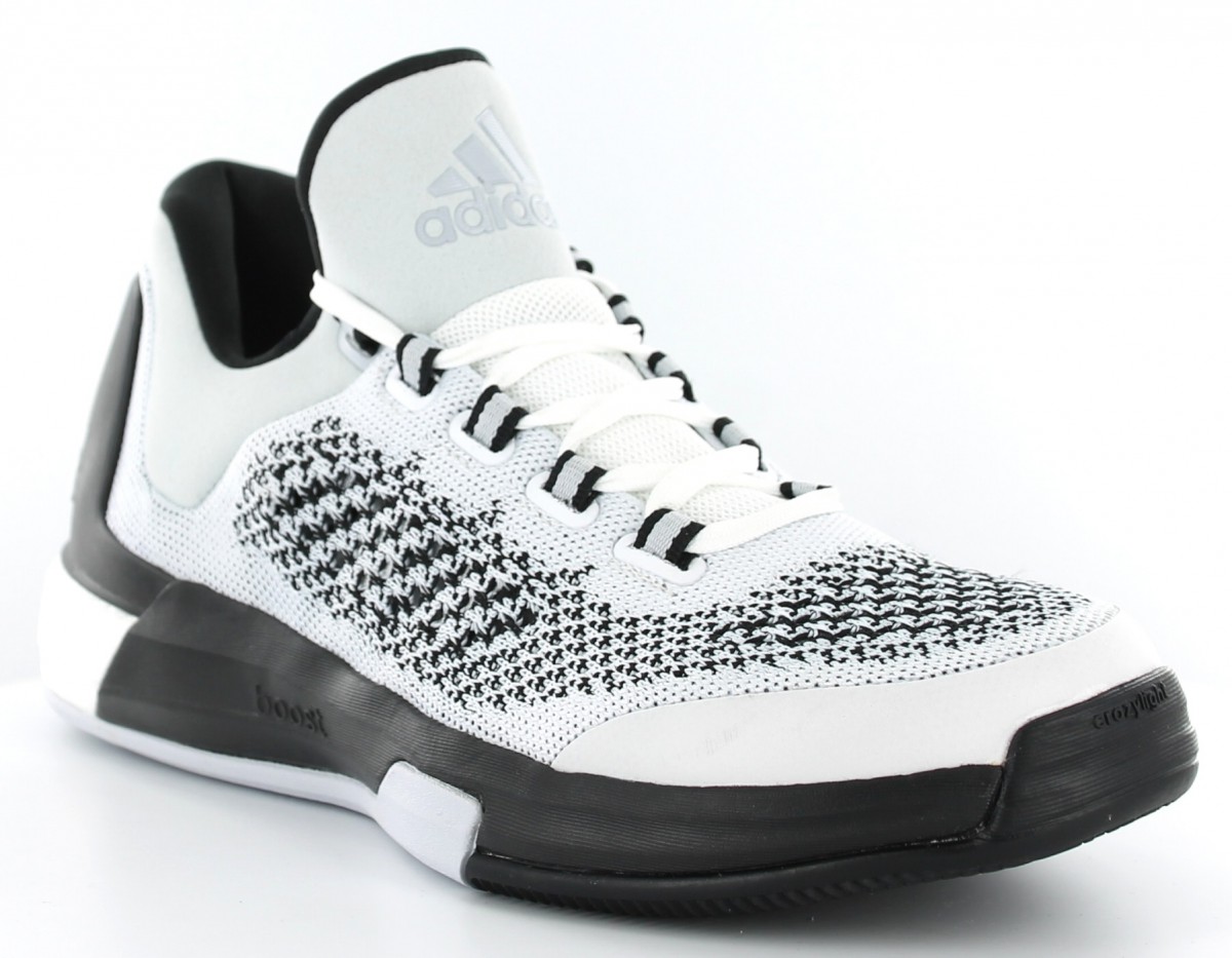 Adidas crazy light boost primeknit low BLANC/GRIS/NOIR