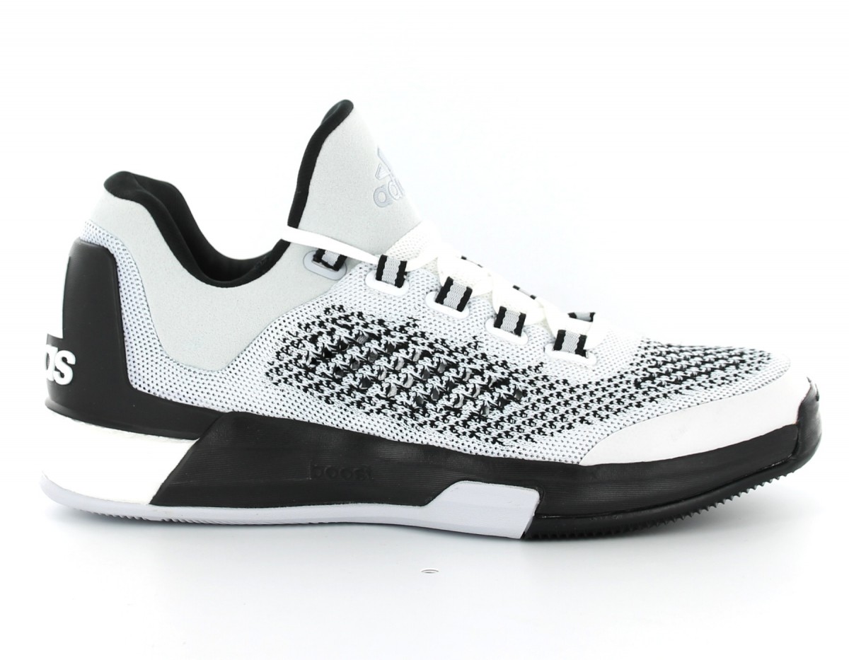 Adidas crazy light boost primeknit low BLANC/GRIS/NOIR