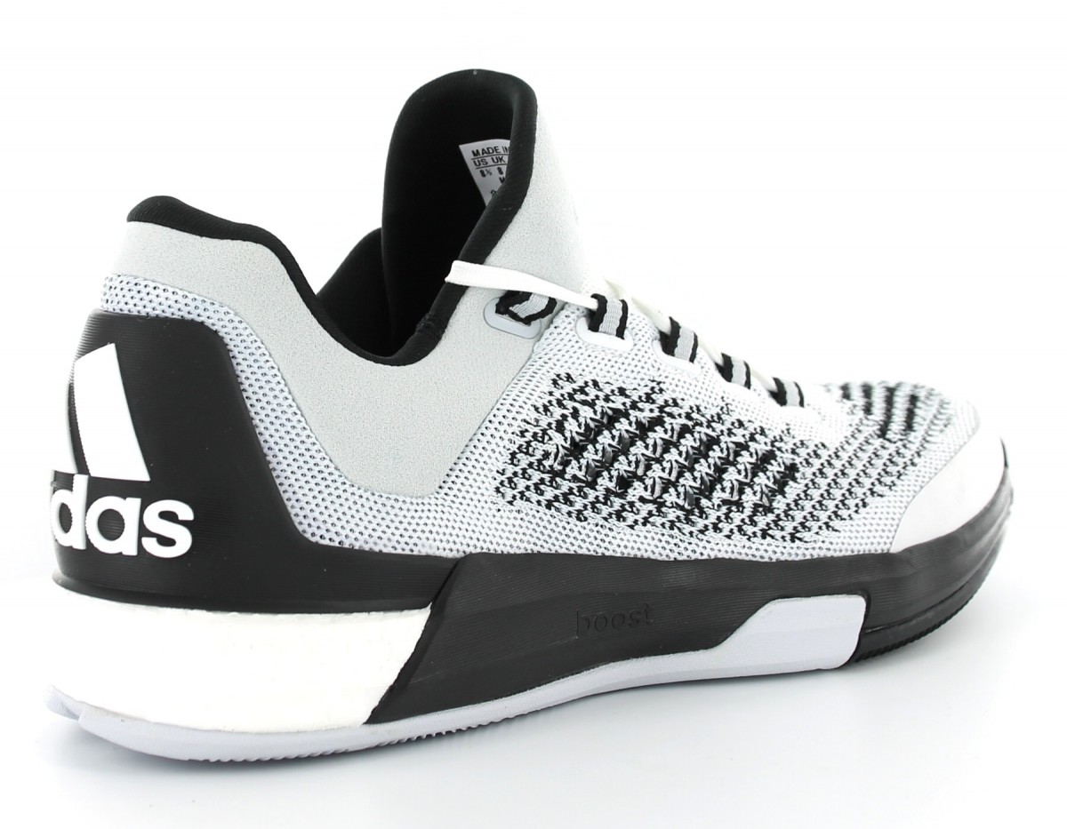 Adidas crazy light boost primeknit low BLANC/GRIS/NOIR