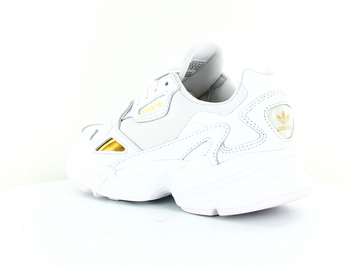 Adidas Falcon blanc or