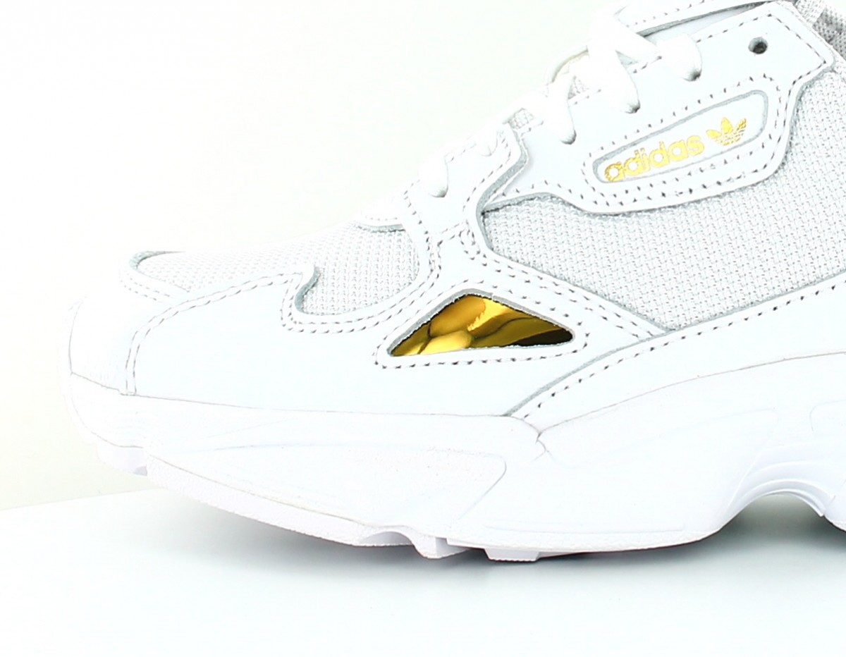 Adidas Falcon blanc or