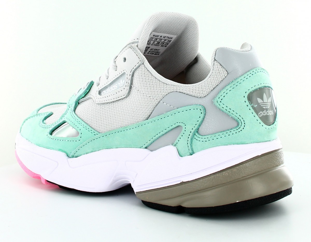 Adidas Falcon gris-vert-rose