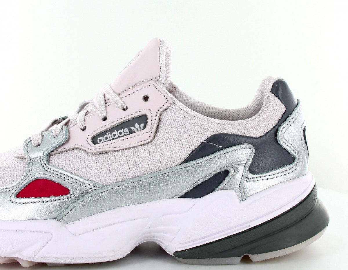 Adidas Falcon rose gris argent