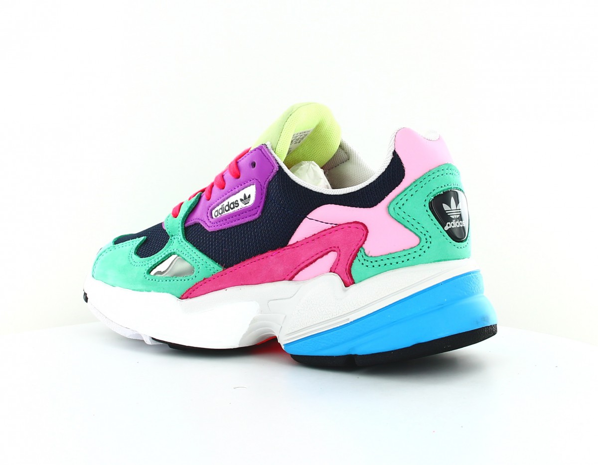 Adidas Falcon vert noir rose