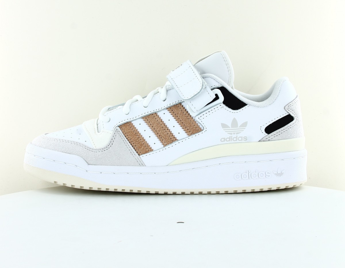 Adidas Forum low blanc beige noir