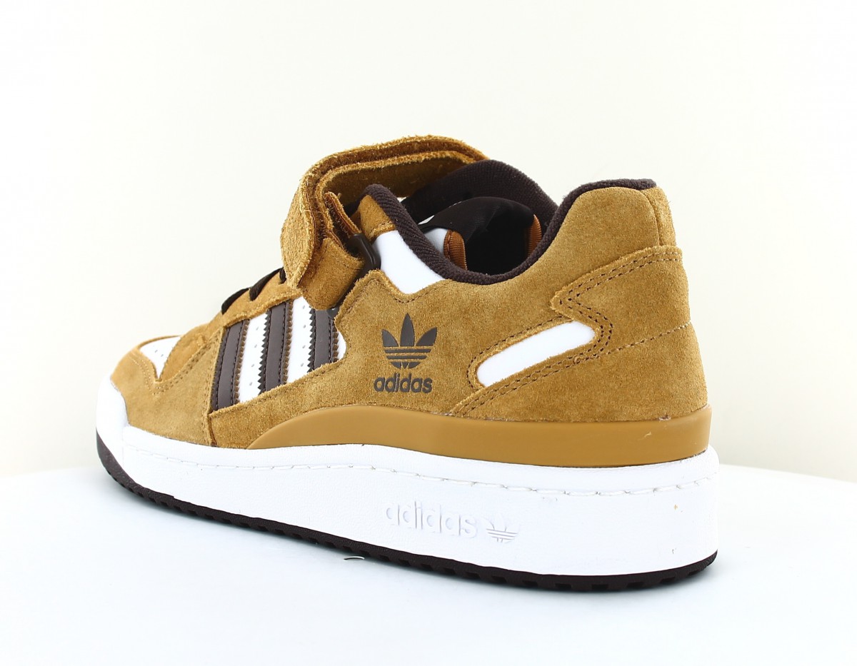 Adidas Forum low camel marron blanc