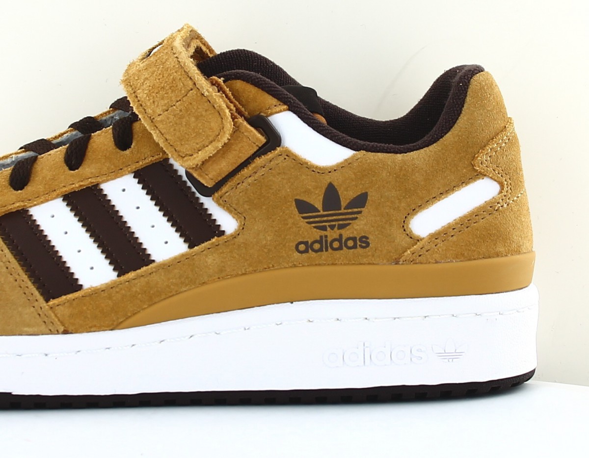 Adidas Forum low camel marron blanc