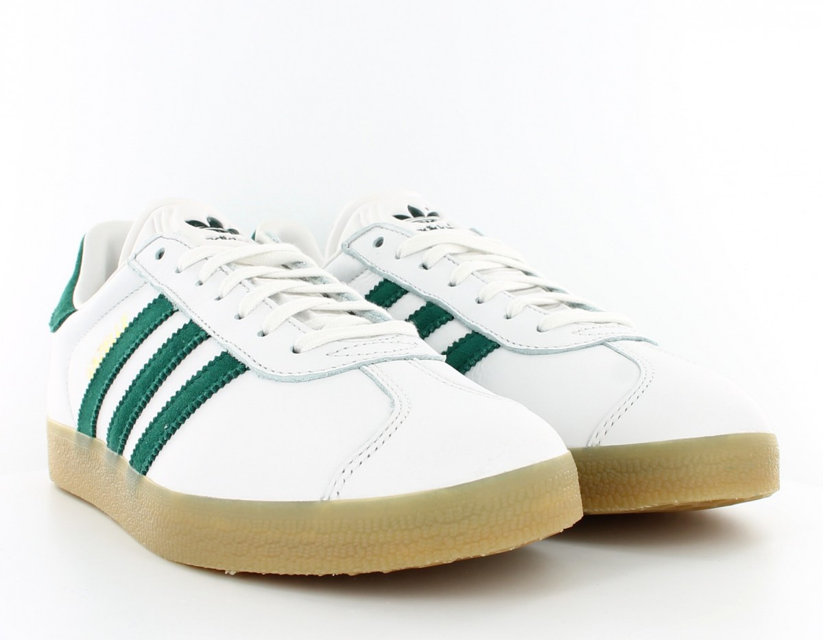 Adidas gazelle Blanc/Vert/Gomme
