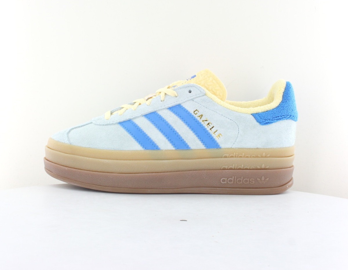 Adidas Gazelle bold bleu ciel jaune gomme