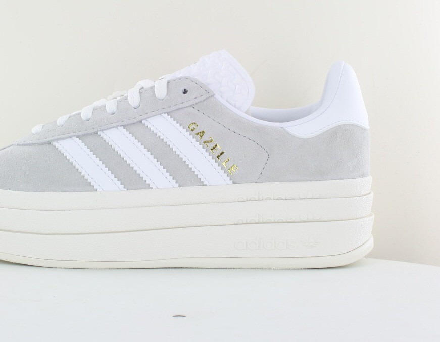 Adidas Gazelle bold gris blanc