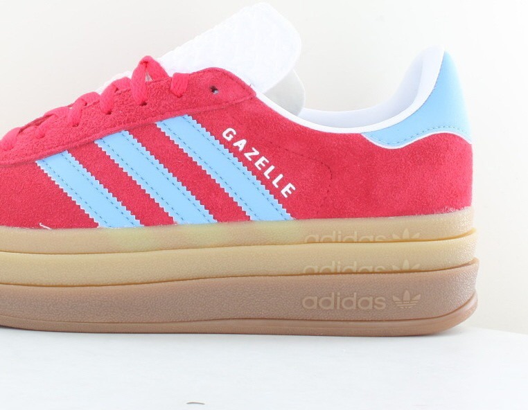 Adidas Gazelle bold rouge bleu gomme