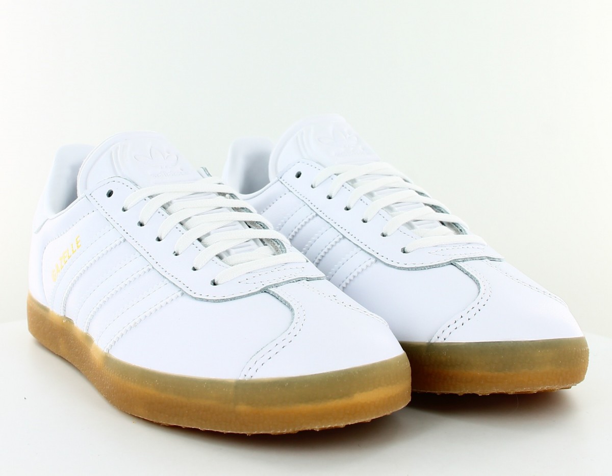 Adidas Gazelle cuir blanc gomme