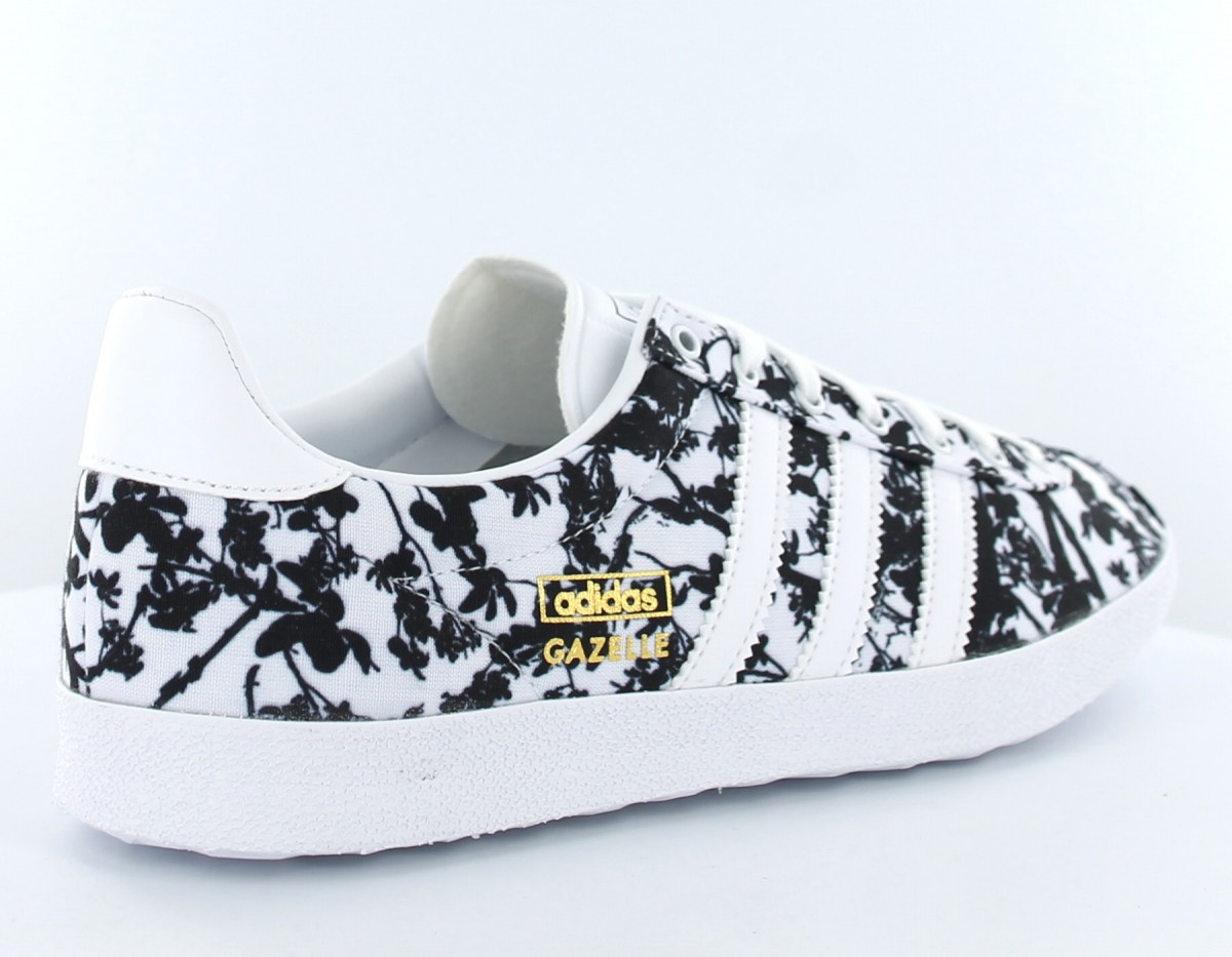 Adidas Gazelle print femme blanc-noir