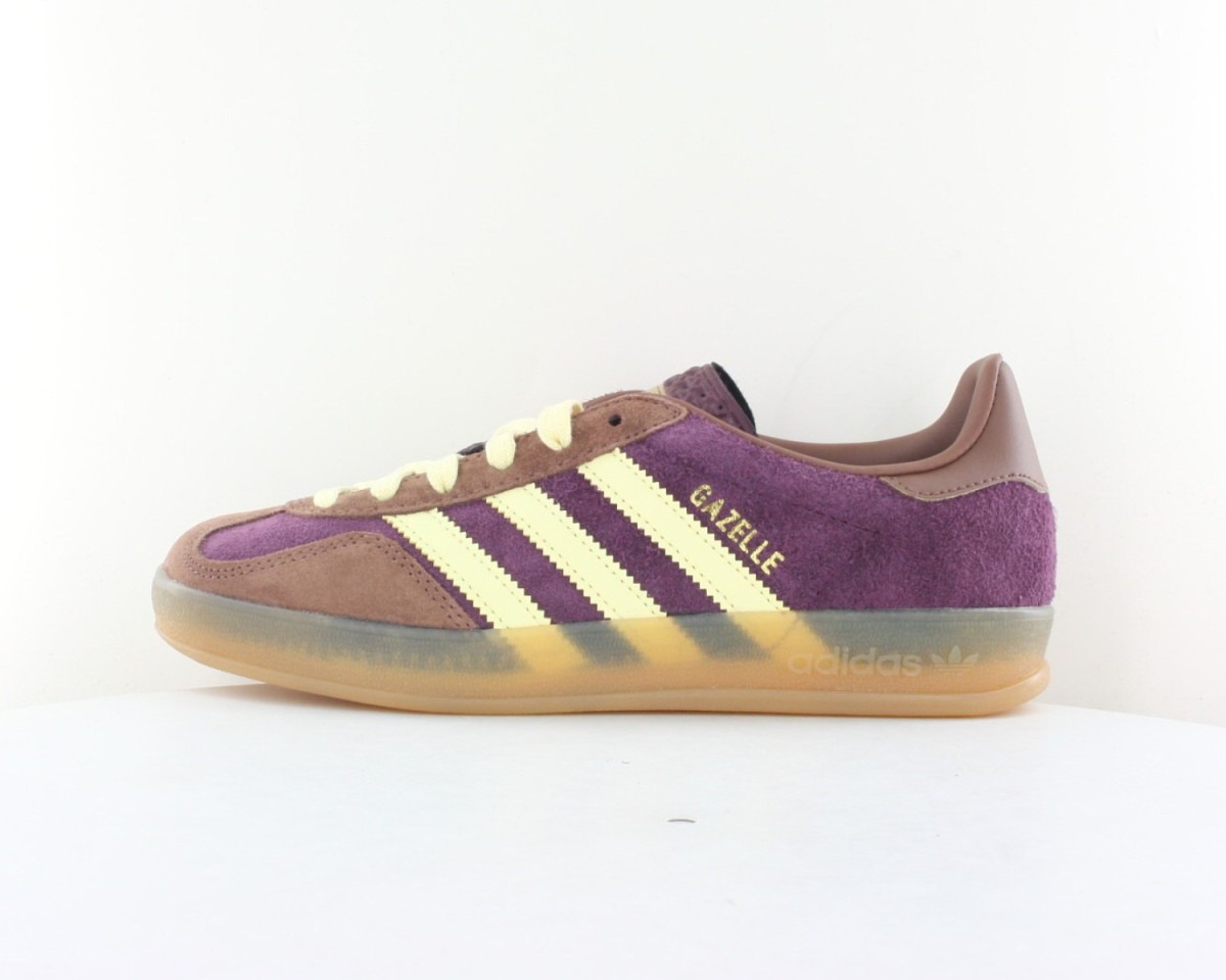 Adidas Gazelle indoor bordeaux jaune marron