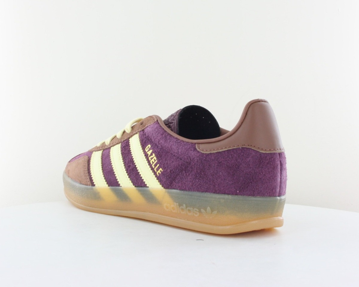 Adidas Gazelle indoor bordeaux jaune marron
