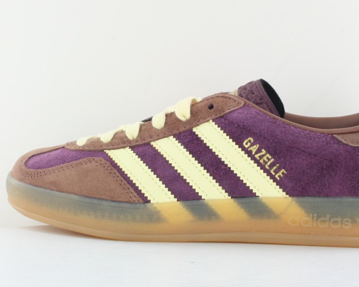 Adidas Gazelle indoor bordeaux jaune marron