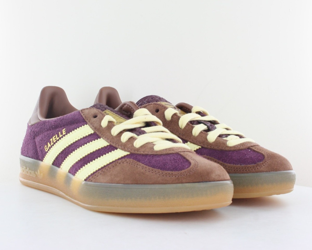 Adidas Gazelle indoor bordeaux jaune marron
