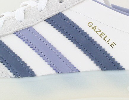 Adidas Gazelle indoor cuir beige bleu violet