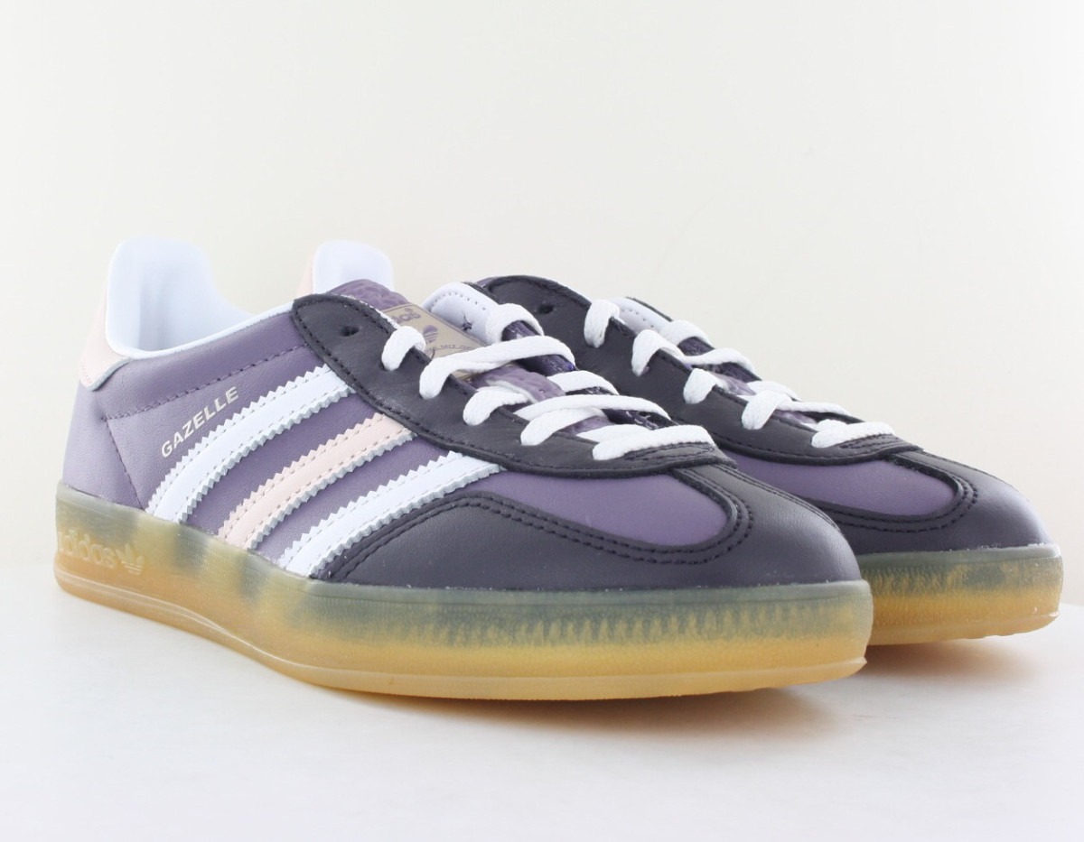 Adidas Gazelle indoor cuir violet rose gomme