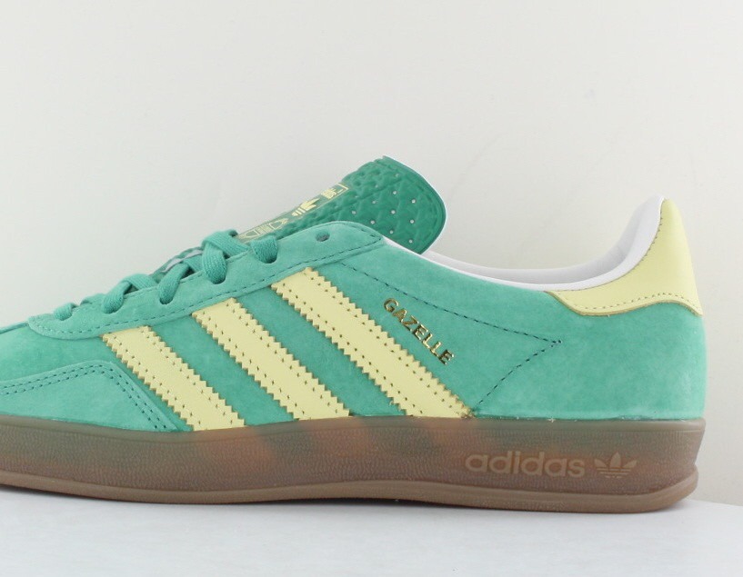 Adidas Gazelle indoor vert jaune