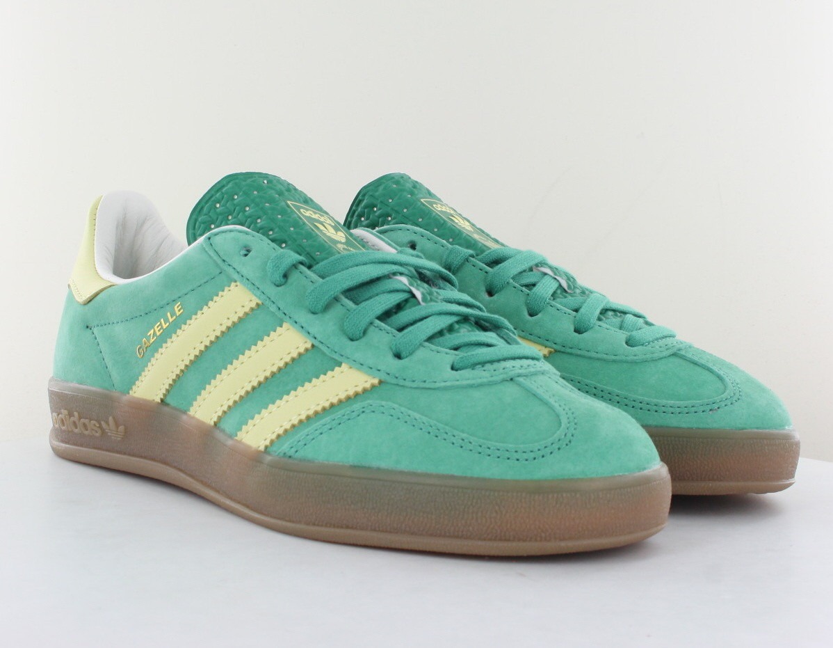 Adidas Gazelle indoor vert jaune