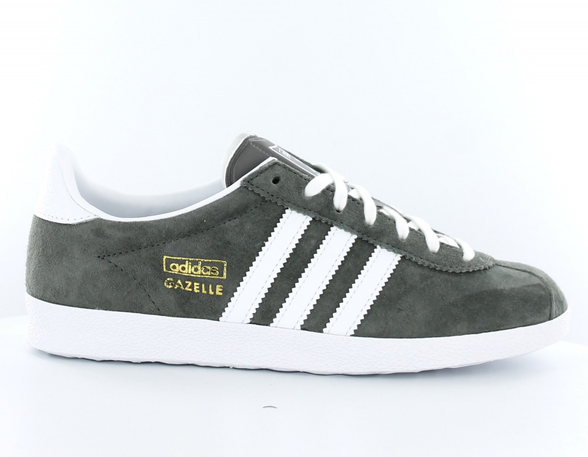 Adidas Gazelle og femme GRIS/BLANC