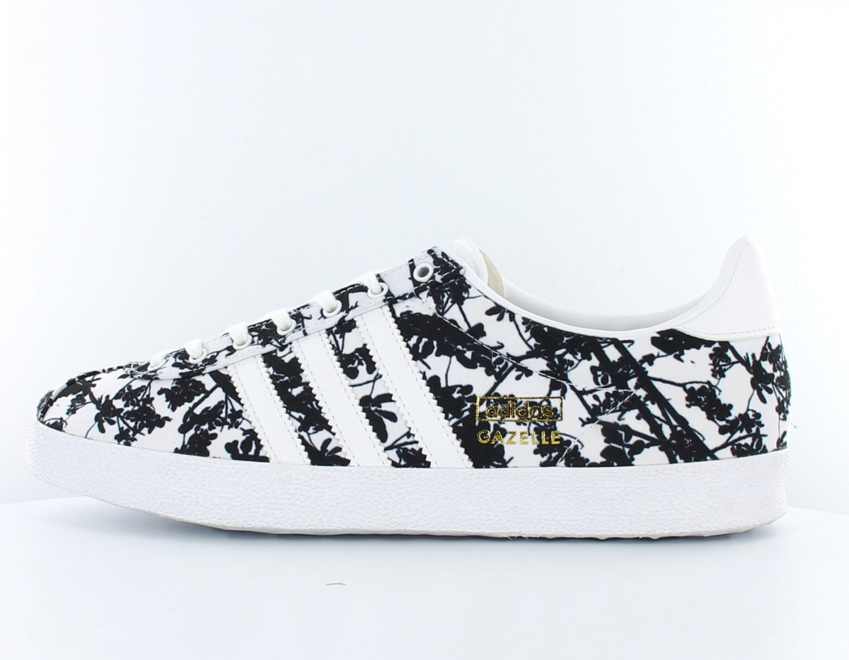 Adidas Gazelle print femme blanc-noir