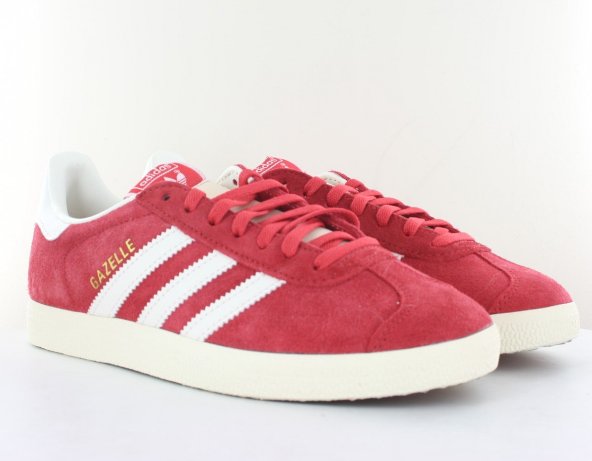 Adidas Gazelle rouge pale blanc