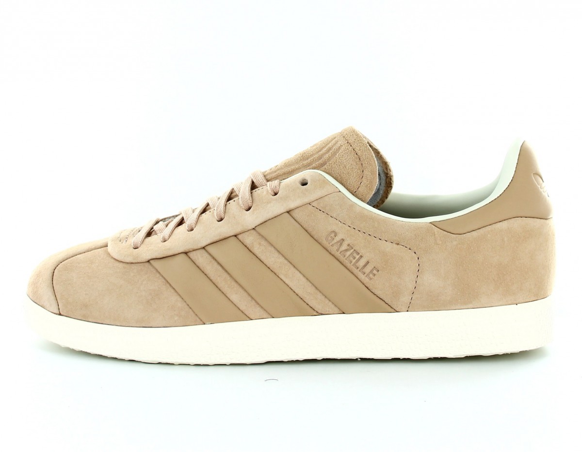 Adidas Gazelle stitch and turn beige-blanc