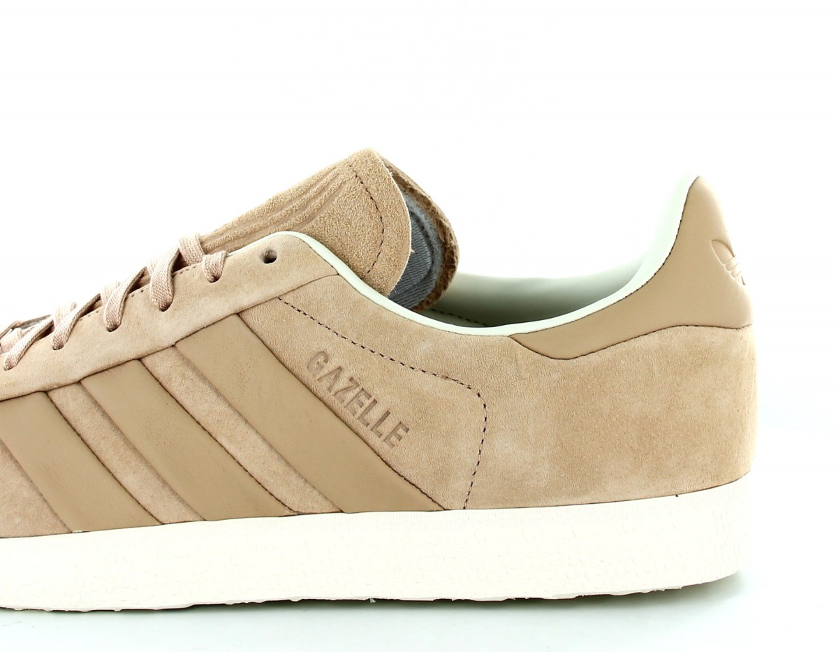 Adidas Gazelle stitch and turn beige-blanc