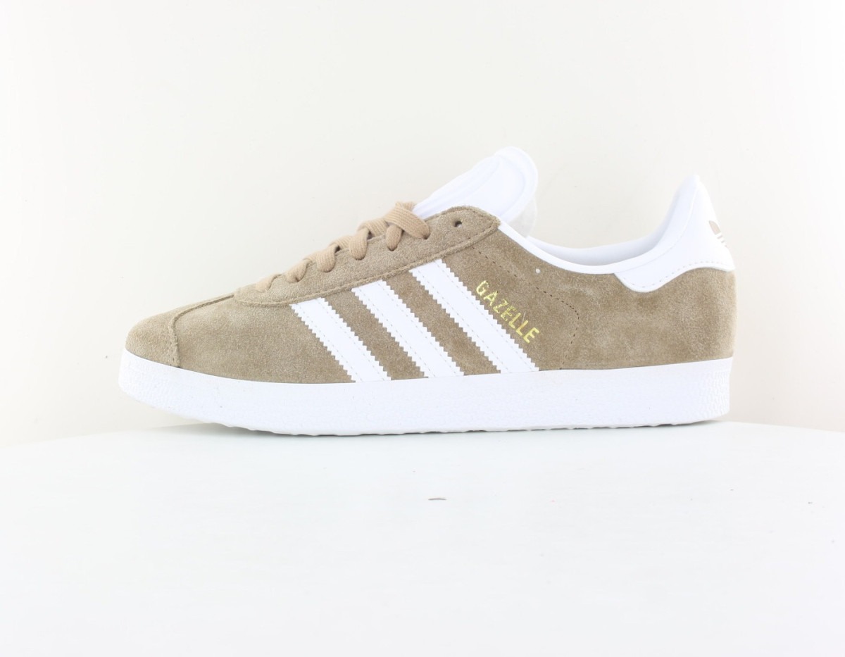 Adidas Gazelle taupe blanc