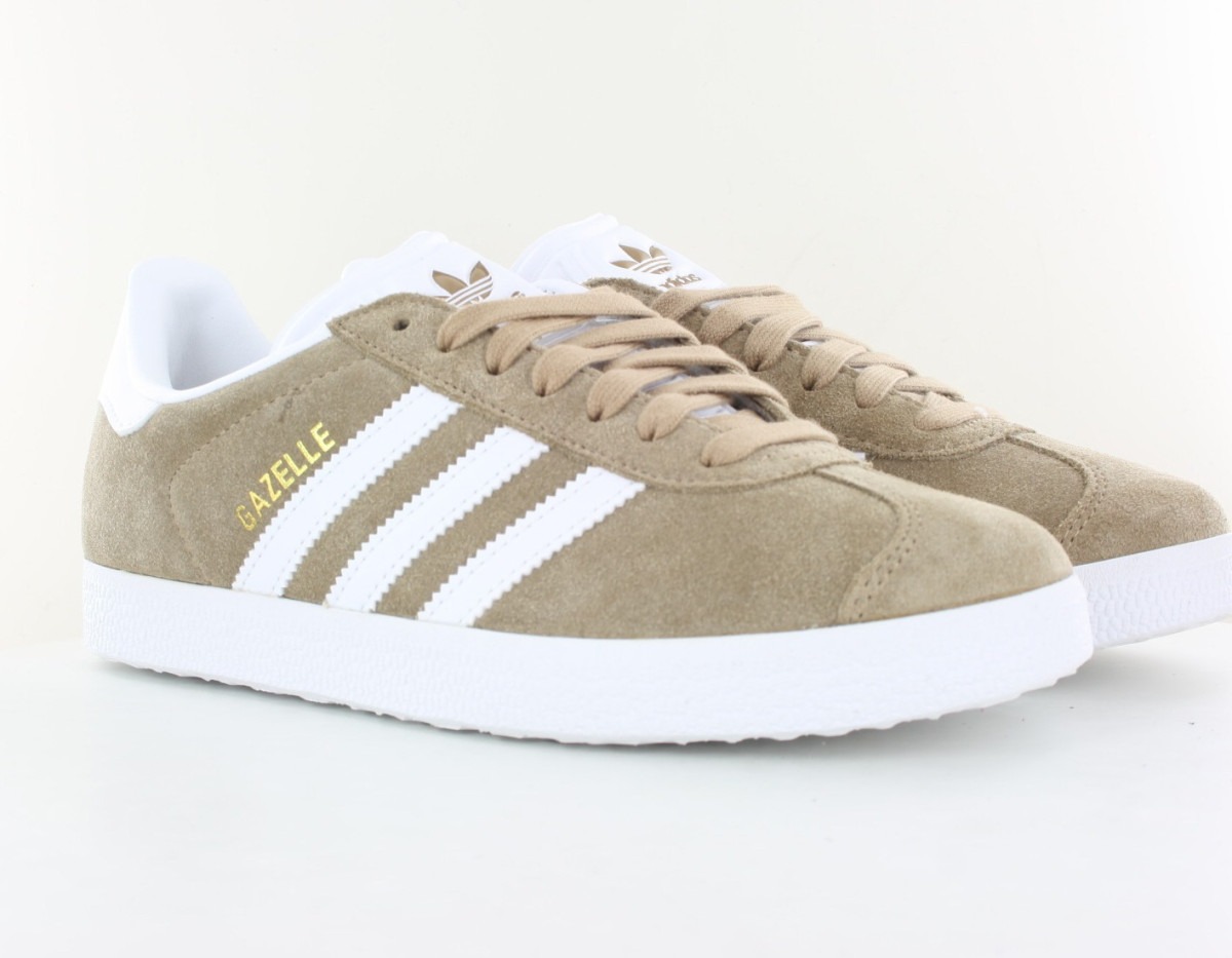 Adidas Gazelle taupe blanc