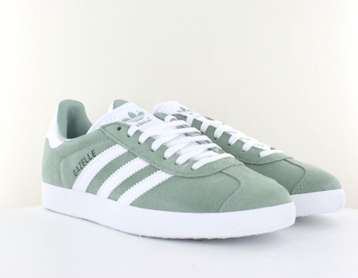 Adidas Gazelle vert pale blanc