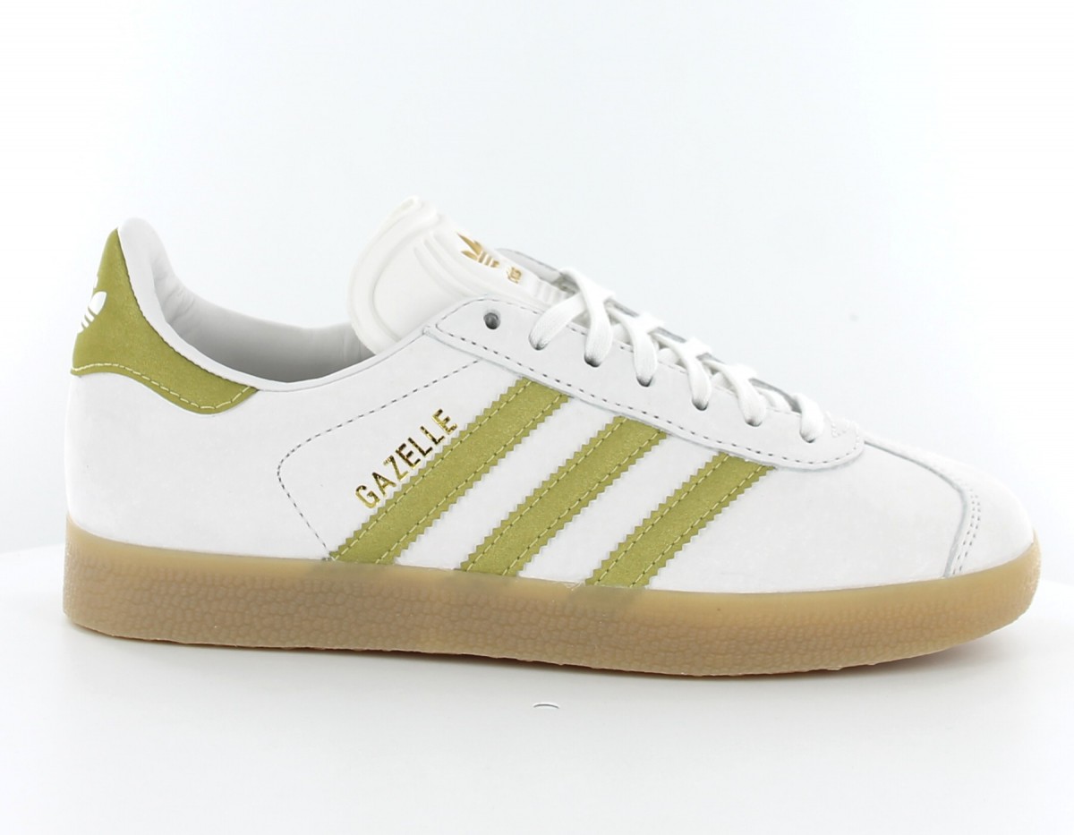 Adidas gazelle vintage white-metalic gold-gum