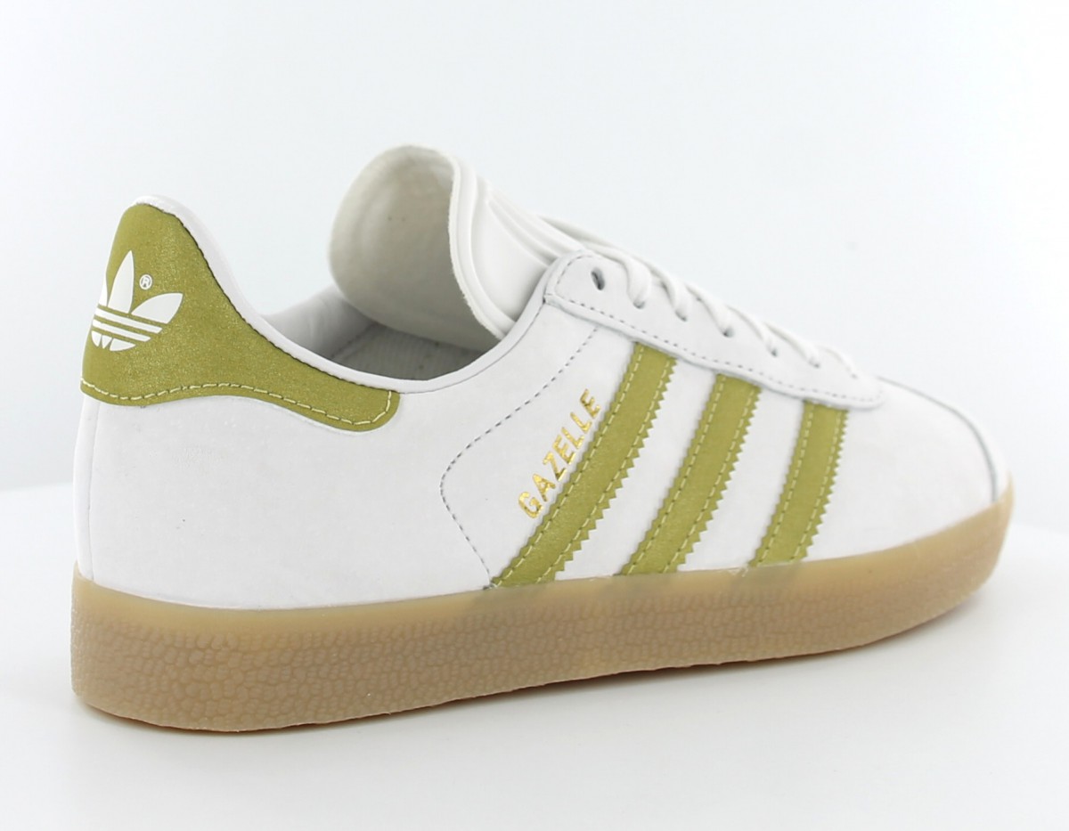 Adidas gazelle vintage white-metalic gold-gum