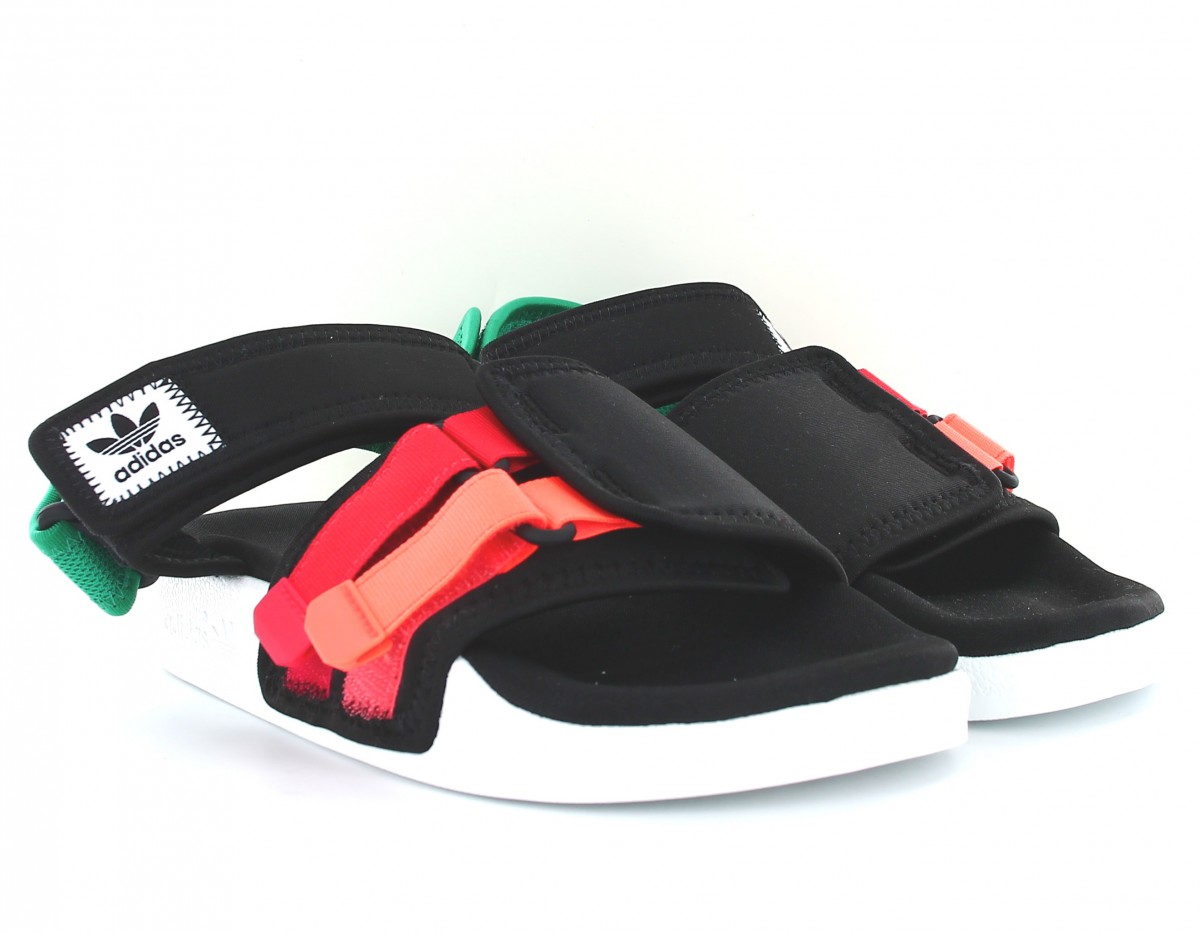 Adidas New adilette sandal 4.0 noir orange rouge vert