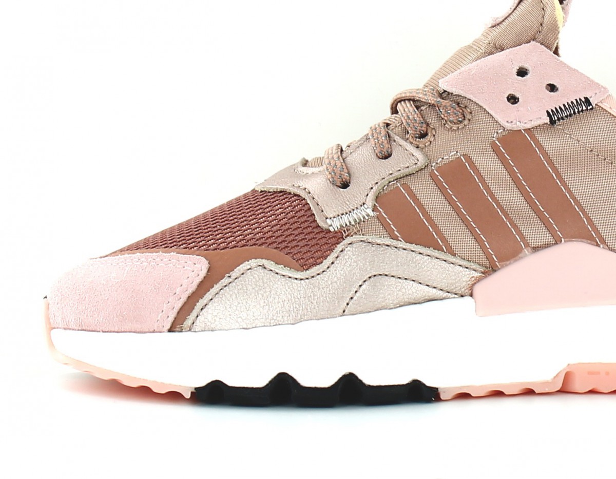 Adidas Nite jogger femme rose or metallic