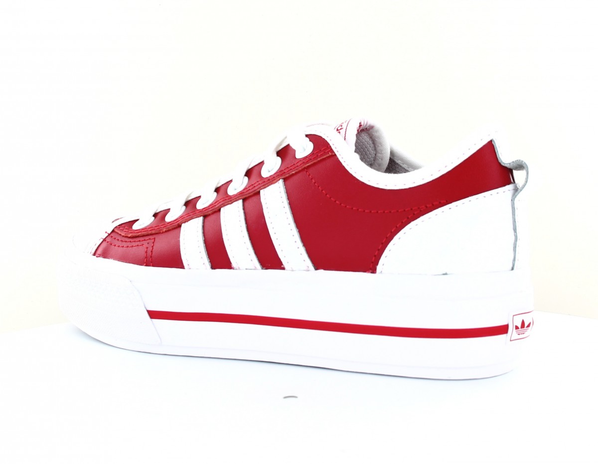 Adidas Nizza rf plateform valentine rouge blanc