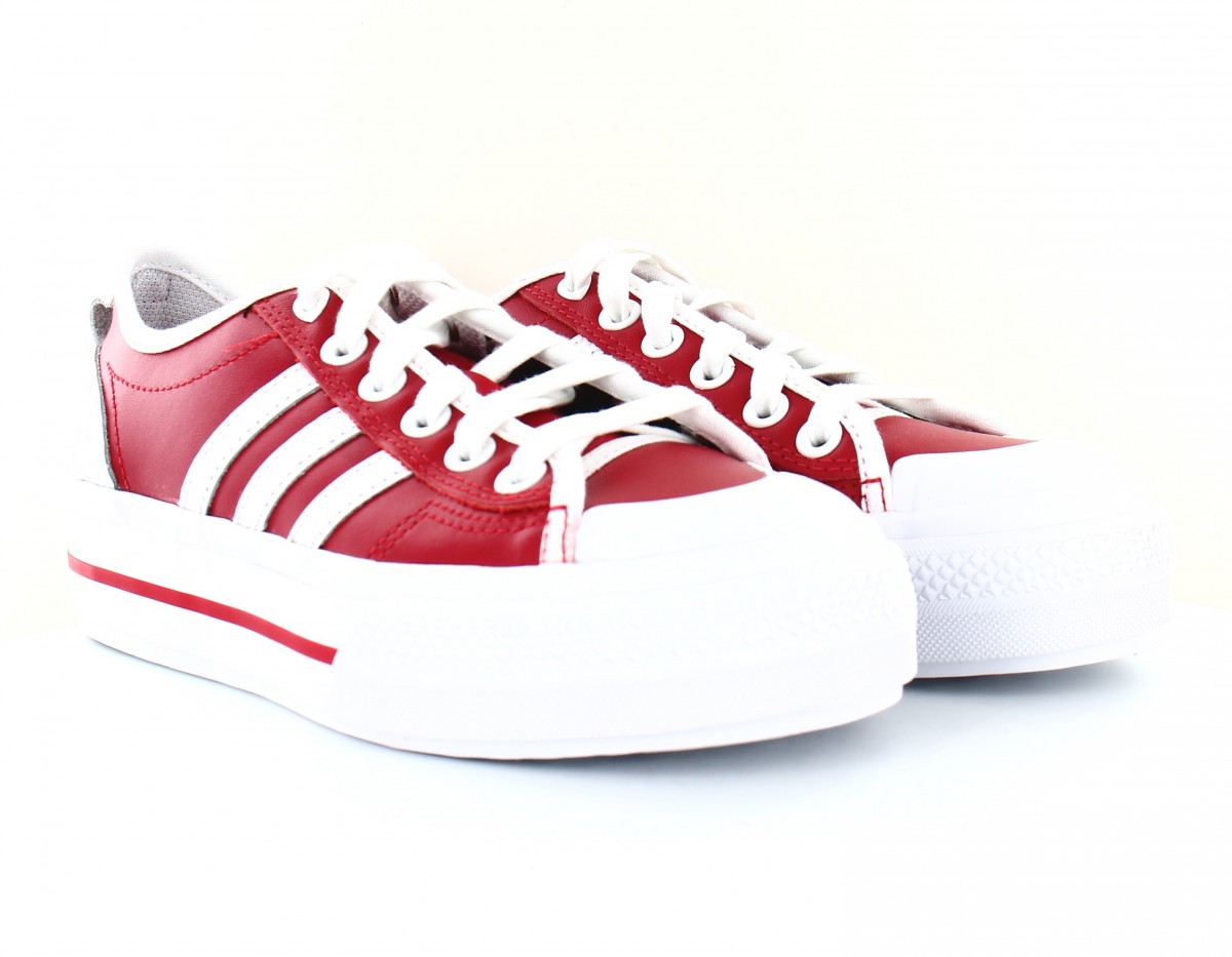 Adidas Nizza rf plateform valentine rouge blanc